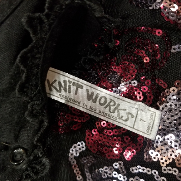 Knit Works Holdiay Red And Black Sequin dress - Picture 9 of 11